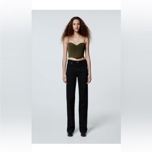 Zara Green Corset Top